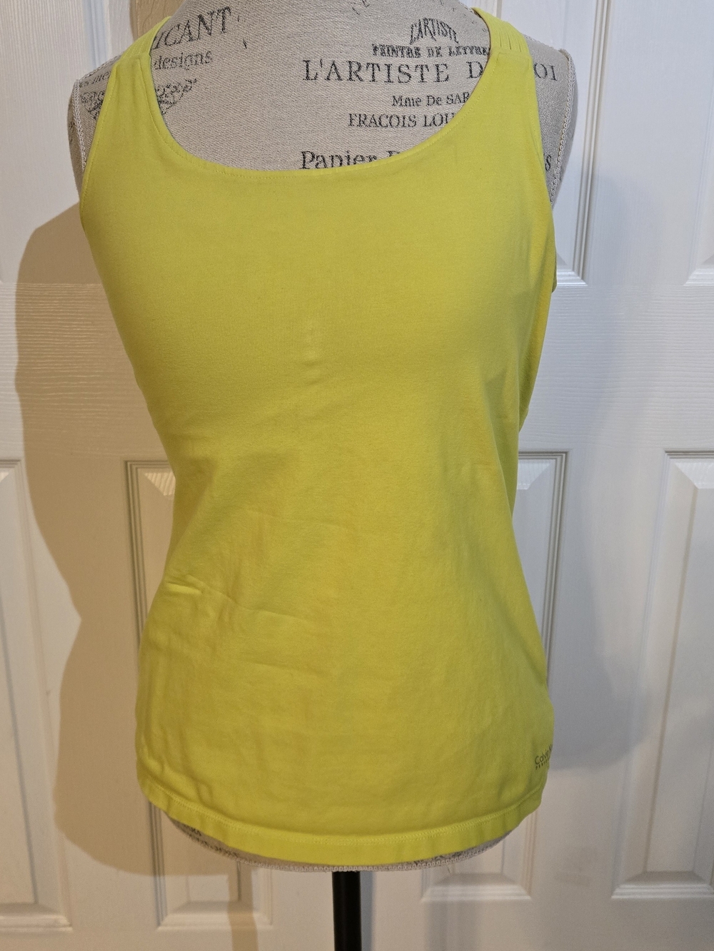 Calvin Klein Yellow Scoop Neck Tank Top